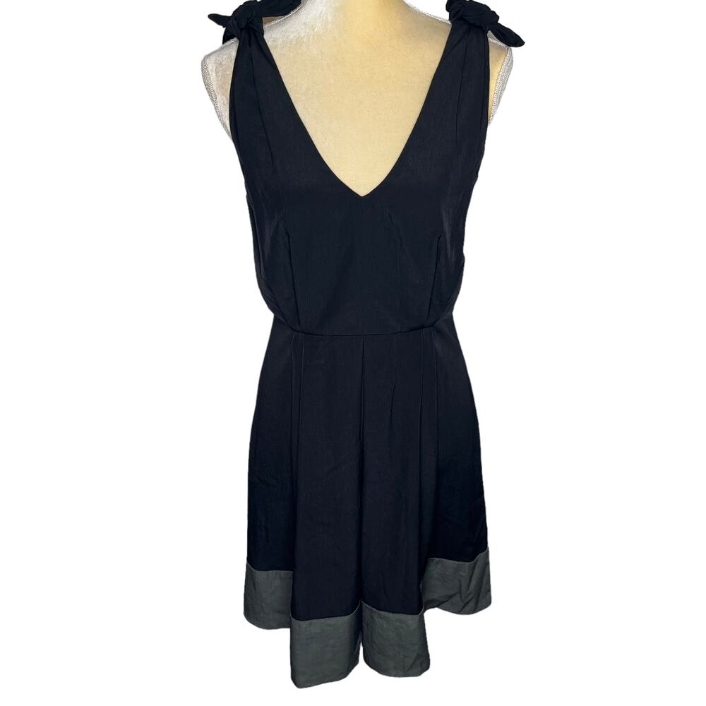 L'Agence Sleeveless A-line Colorblock Black Dress Size 6